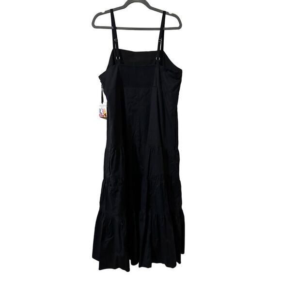 Prabal Gurung Black Tiered Plus Size Maxi Dress Bow Summer Size 18 - Picture 4 of 5